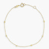 Wholesale Jewelry Bohemian Niche Copper Geometric Rice Bead Bracelet Highgrade Gold Plated Electroplating For Women