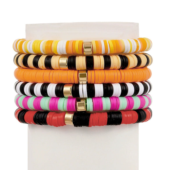 Wholesale Jewelry Bohemian Soft Pottery Geometric Bracelet