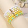 Wholesale Jewelry Bohemian Soft Pottery Geometric Bracelet