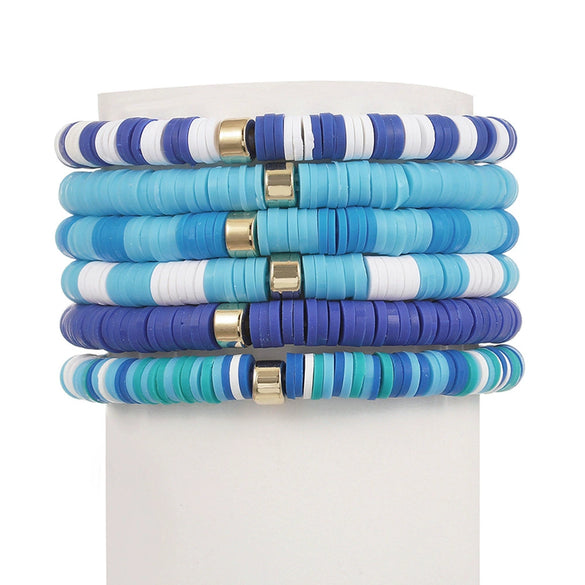 Wholesale Jewelry Bohemian Soft Pottery Geometric Bracelet