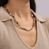 Wholesale Jewelry Bohemian Style Freshwater Pearl Natural Stone Beaded 316L Stainless Steel Necklace Bracelet Electroplated