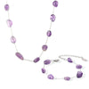 Wholesale Jewelry Bohemian Style Irregular Natural Stone 316L Stainless Steel Electroplated Bracelet Clavicle Necklace Set For Women