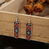 Wholesale Jewelry Bohemian Western Style Alloy Rhombus Geometric Electroplated Earrings For Women