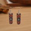 Wholesale Jewelry Bohemian Western Style Alloy Rhombus Geometric Electroplated Earrings For Women