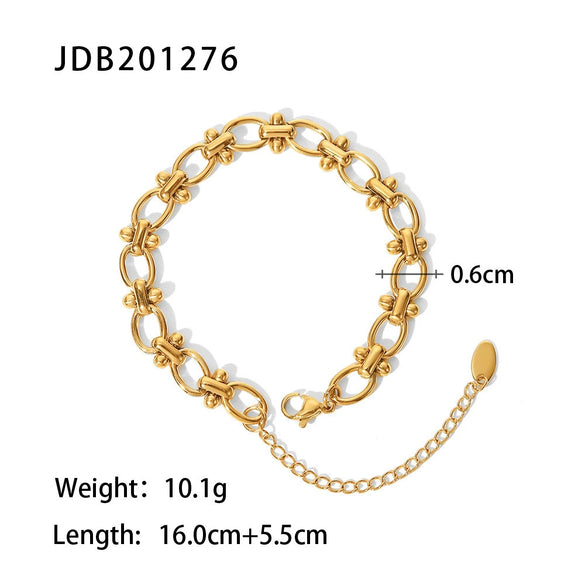 Wholesale Jewelry Bow Flower Stainless Steel Electroplated Women's Bracelet And Ring