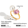 Wholesale Jewelry Bow Flower Stainless Steel Electroplated Women's Bracelet And Ring