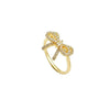 Wholesale Jewelry Bow Open Ring Copper Microinlaid Zircon Unisex Women's