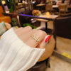 Wholesale Jewelry Bow Open Ring Copper Microinlaid Zircon Unisex Women's
