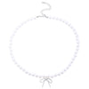 Wholesale Jewelry Bow Stainless Steel Imitation Pearls Electroplated Snake Bone Chain Earrings Bracelet Necklace Choker For Female