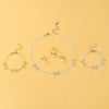 Wholesale Jewelry Bow Stainless Steel Imitation Pearls Electroplated Snake Bone Chain Earrings Bracelet Necklace Choker For Female