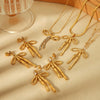 Wholesale Jewelry Bow Style 18K Gold And Stainless Steel Electroplated Earrings For Girls