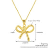 Wholesale Jewelry Bow Tie Copper Electroplated O Chain Pendant Necklace For Women