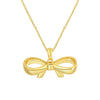 Wholesale Jewelry Bow Tie Copper Electroplated O Chain Pendant Necklace For Women