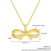Wholesale Jewelry Bow Tie Copper Electroplated O Chain Pendant Necklace For Women
