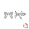Wholesale Jewelry Bow Tie Earrings S925 Sterling Silver Electroplated