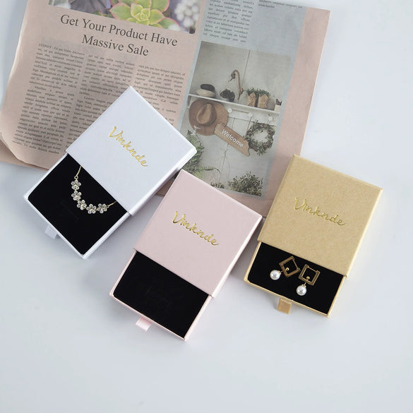 Wholesale Jewelry Box Made Of Paper And Cardboard For Ring Earrings Necklace Bracelet With Drawer Packaging