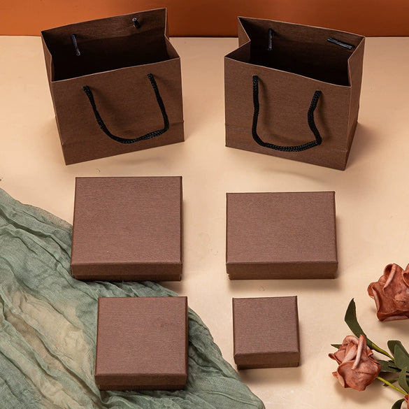 Wholesale Jewelry Box Wooden Pattern Paper Cardboard