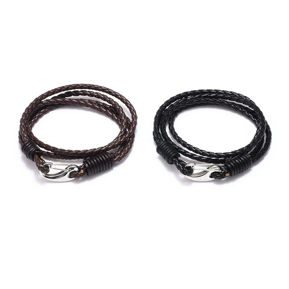 Wholesale Jewelry Bracelet Stainless Steel Snake Leather With Letters Numbers Text Electroplating For Men And Unisex