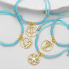 Wholesale Jewelry Braided Bracelet Copper Goldplated Geometric Starfish Sailboat Unisex