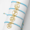 Wholesale Jewelry Braided Bracelet Copper Goldplated Geometric Starfish Sailboat Unisex