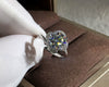 Wholesale Jewelry Brass And White Steel Geometric Ring Platinum Plated Rose Gold Zircon For Women