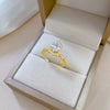 Wholesale Jewelry Brass Crown Love Diamond Ring Electroplating Cartoon Style For Women