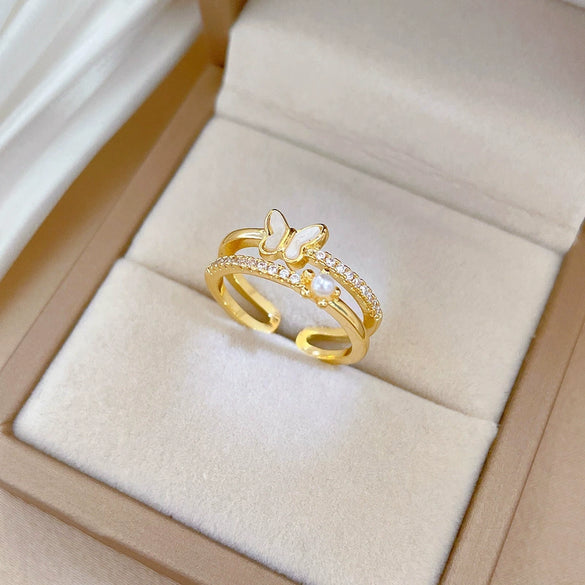 Wholesale Jewelry Brass Crown Shaped Electroplated Cartoon Style Ring For Women