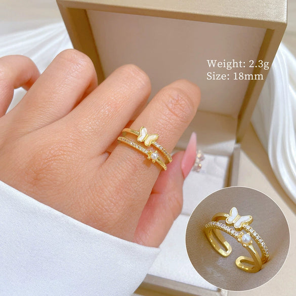 Wholesale Jewelry Brass Crown Shaped Electroplated Cartoon Style Ring For Women