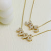 Wholesale Jewelry Brass Electroplated Letter Number Text Pendant Necklace