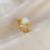 Wholesale Jewelry Brass Fox Zircon Ring With The Crown Pattern Electroplating Cartoon Style