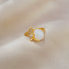 Wholesale Jewelry Brass Fox Zircon Ring With The Crown Pattern Electroplating Cartoon Style