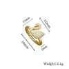 Wholesale Jewelry Brass Full Diamond Swan Ring With The Crown Pattern Electroplating For Women