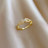 Wholesale Jewelry Brass Horseshoe Crown Cartoon Style Electroplated Ring