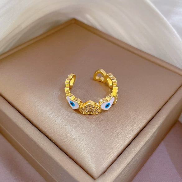 Wholesale Jewelry Brass Ring With Zircon Inlay And Crown Pattern For Women