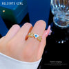 Wholesale Jewelry Brass Ring With Zircon Inlay And Crown Pattern For Women