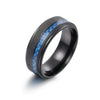 Wholesale Jewelry Brushed Matte Ring And Bracelet For Men Carbon Fiber Titanium Steel Geometric Style