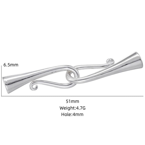 Wholesale Jewelry Buckle Material S925 Sterling Silver Simple Style With Speaker Pattern And Electroplating Processing For Diy Bracelet And Necklace