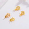 Wholesale Jewelry Buckle 925 Silver Gold Plated Zircon Inlaid Flower Pattern Pendant