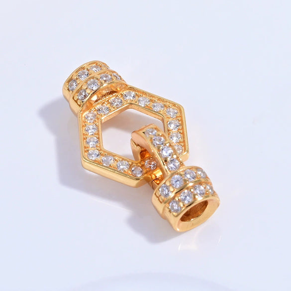 Wholesale Jewelry Buckle Sterling Silver 925 Zirconia Round Necklace