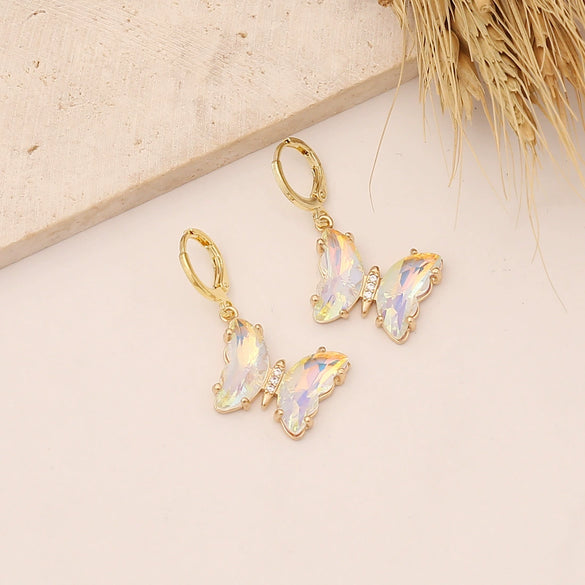 Wholesale Jewelry Butterfly Copper Electroplated Women's Earrings
