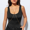 Wholesale Jewelry Butterfly Crystal Bikini Chest Chain Women's Copper Animals Style Electroplated Body Chain