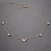 Wholesale Jewelry Butterfly Element Ecofriendly Brass Plated With Real Gold And Zircon Clavicle Chain