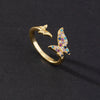 Wholesale Jewelry Butterfly Ring Copper Electroplated Animal Style For Women