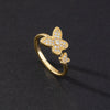 Wholesale Jewelry Butterfly Ring Copper Electroplated Animal Style For Women