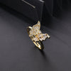 Wholesale Jewelry Butterfly Ring Copper Electroplated Animal Style For Women
