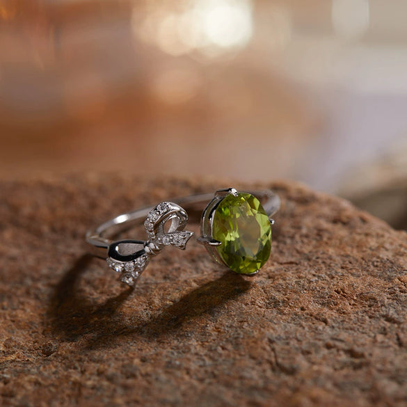 Wholesale Jewelry Butterfly Style S925 Sterling Silver 18K Gold Plated Natural Colored Gem Set Necklace Jewelry Set