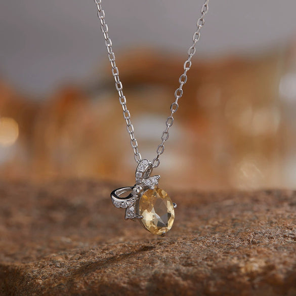 Wholesale Jewelry Butterfly Style S925 Sterling Silver 18K Gold Plated Natural Colored Gem Set Necklace Jewelry Set