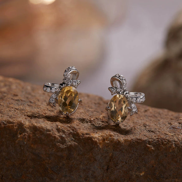 Wholesale Jewelry Butterfly Style S925 Sterling Silver 18K Gold Plated Natural Colored Gem Set Necklace Jewelry Set