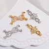 Wholesale Jewelry Butterfly Tie Pearl Universal Buckle Diy Bracelet Sweater Chain Four Leaf Clover With Receiving Tail Buckle S925 Sterling Silver Zirconia