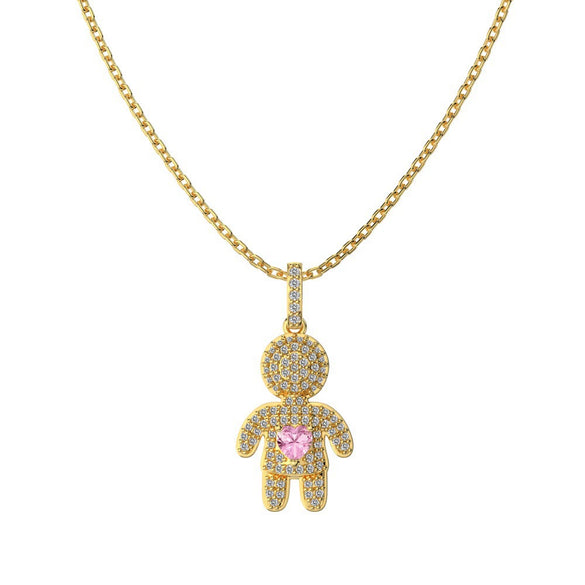 Wholesale Jewelry Cartoon Characters Sterling Silver 925 Electroplated Pendant Necklace